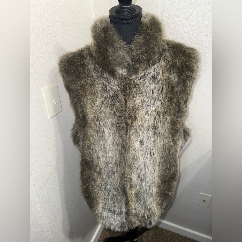 Vintage Blassport reversible‎ Faux Fur Vest- Size XL